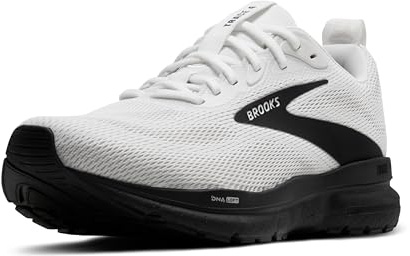Brooks Men’s Trace 4 Neutral Running Shoe - Bright White/Oyster/Black - 11 Medium