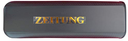 Metrox Boîte à journaux en plastique de qualité supérieure avec pattes de fixation (noir).