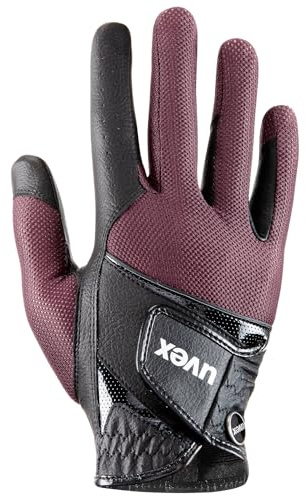Uvex sumair Reithandschuhe, Black-Burgundy, 6.5
