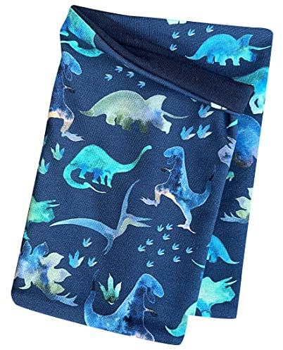 Wollhuhn Écologique Garçon/Filles Écharpe/Foulard/Foulard en coton jersey de transition/Été 20220201, Dinosaures bleus., Taille unique