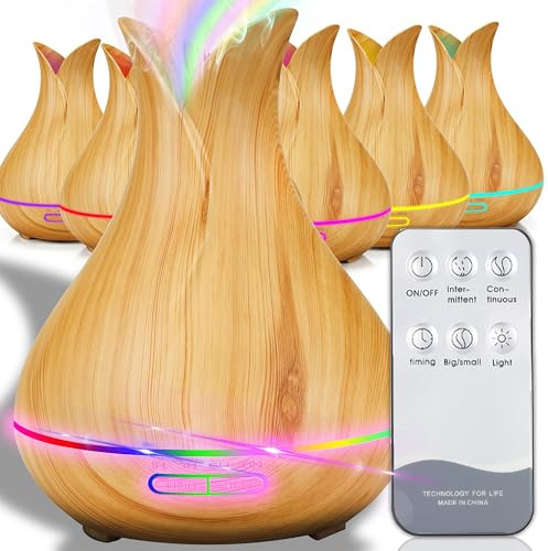 RETOO Humidificador con mando a distancia, Cool Mist Humidificador difusor de aromas para la habitación del bebé vivero, humidificador de aire con luz nocturna para los aceites esenciales.