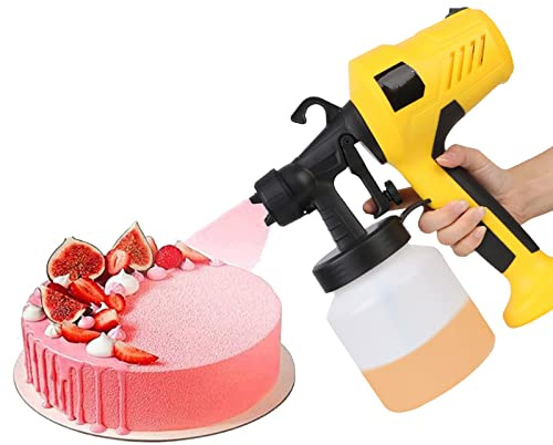 HMWOKPOT Chocolate Spray Gun, 500W Manual Sandblasting Machine for Dessert - DIY Baking Cake Airbrush Coloring Gun Cake Decorating Tools,UK Plug