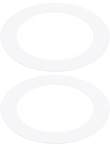 PATIKIL 2pcs Foco Empotrable Marco, 86 x 120mm(ID*OD) Goof Anillo Panel Redondo para Empotrada GU10 Portalampara Iluminación Accesorio para Downlight Techo LED Pared Lámpara, Blanco