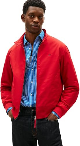 Tommy Hilfiger HARRINGTON MW0MW37647 - Chaqueta para hombre, color rojo, talla M, Rojo (rojo medio), M