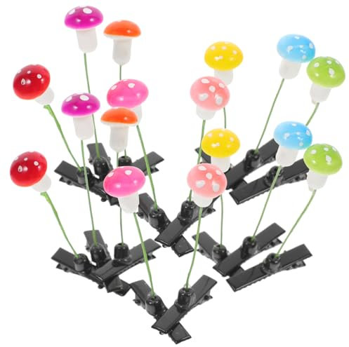 Vaguelly 30 Pièces Épingle à cheveux champignon hairpin hair clip décoration d'Halloween décoration halloween Barrette pince à cheveux Clips de cheveux aux champignons et à la plante