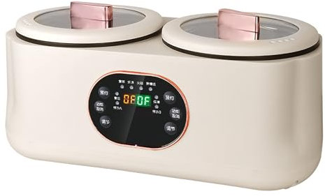 Olla Eléctrica Doble De Cocción Lenta - 1.8l+1.8l Olla Doble, Multi-cocción con Pantalla Digital, Olla Caliente Antiadherente Y Olla Arrocera, Temporizador Y Mantener Caliente, para Sopas, Guisos