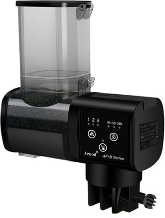 Distributore automatico di cibo per pesci – Alimentatore automatico per pesci da 16,3 cm – 500 ml funzionamento a batteria timer per le vacanze – alimentatore per acquario per laghetti, uso domestico