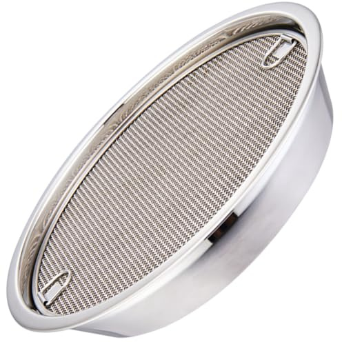 Ipetboom Colador De Cocina De Acero Inoxidable Rejilla y Bandeja Para Escurrir Aceite y Agua, Uso Doméstico Acabado De Espejo, 10.43x10.43 Pulgadas