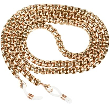 SuriNexCentrics Gold Sunglasses Chain for Women & Men – Lightweight Glasses Strap & Face Mask Holder, 14K Plated Spectacles Cord Necklace for Eyeglass Retainer
