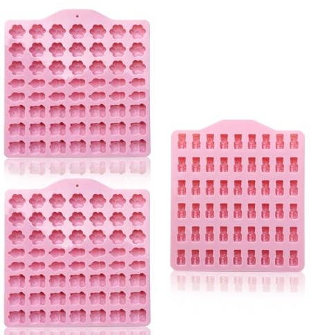 Juego De 3 Tapetes Para Hornear Galletas Para Perros, Molde De Silicona Para Galletas, Molde De Caramelos Chocolate Cubitos De Hielo, Fácil De Limpiar, Varias Formas, Rosa