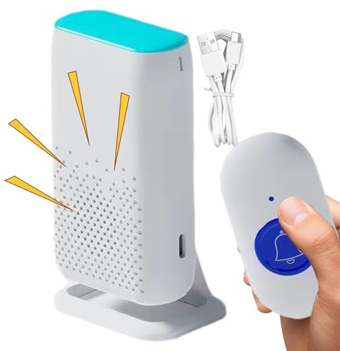 Allarme con sensore per anziani: chiamata di emergenza wireless per la casa intelligente, ricaricabile con allarme a vibrazione, dispositivo di per la cura SOS di g