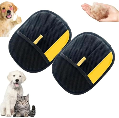 Générique Gants Anti-Poils pour Animaux, Gants Antistatiques pour Poils d'animaux,Gants Réutilisables pour l'épilation des Animaux,pour Le Nettoyage et Le Peignage des Poils d'animaux (2PCS)