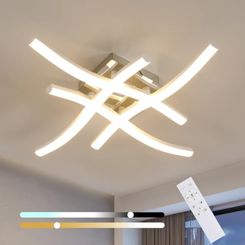 Tealight Moderna Plafoniera LED 28W Bianco Dimmerabile 3000K-6500K