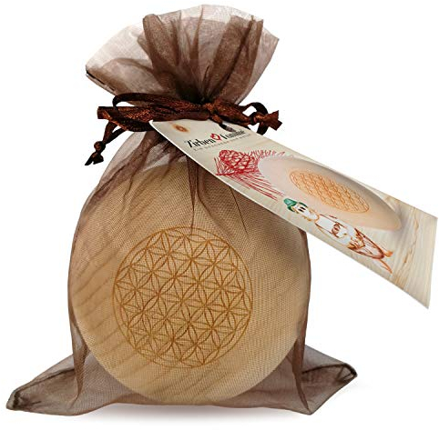 ZirbenKugel mit Gravur Blume des Lebens duftende Holzkugel aus naturbelassene ZirbenHolz EIN Produkt der ZirbenFamilie - bekannt aus dem Fachhandel & der Hotellerie