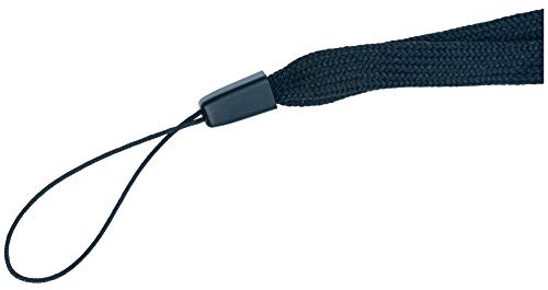 System-S 5-pack halsband bärrem med ögla i svart för smartphone MP3-spelare