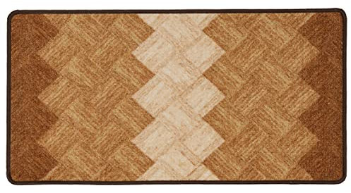 Baroni Home Alfombra de cocina antideslizante, alfombra decorativa lavable, 50 x 100 cm, beige