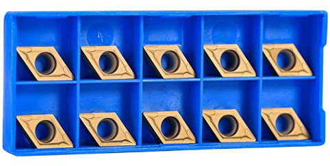 Frese per Inserti in Metallo Duro CNC 10 Pezzi, Inserti per Fresatura CNC Inserti per Fresatura Tornio Indicizzabili Utensili per Tornitura con Scatola DCMT11T304-HM YBC251