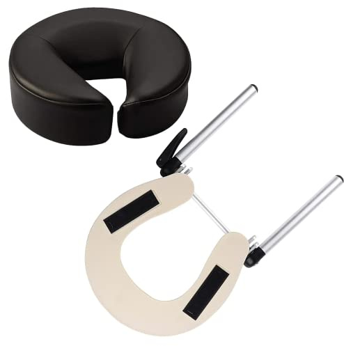 HOINCO Appui-tête de Massage réglable en Aluminium pour lit et Berceau pour Table de Massage Oreiller en Forme de U Confort Beauty Spa Appui-tête pour lit et Berceau pour Table de Massage Equipement