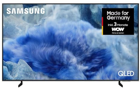 Samsung QLED Q8F 4K Téléviseur UHD 85 (214 cm) Processeur Q4 AI, Quantum Dot pour des Couleurs réelles, Design AirSlim, Ascendance 4K, concentrateur de Jeu, Contenu Gratuit, Samsung Vision, AI