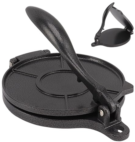 Cocoarm Tortilla Press, Aluminiumlegering, Manuell Pasta Pressverktyg för Tortillas Pizza Hushållstårtor och Köttbullar (16 cm svart)