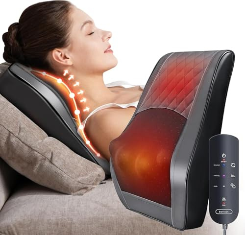 Masseur Dos et Cervicales, Masseur Shiatsu 3D, Masseur de Dos, Soulagement des Douleurs Musculaires pour le Cou, le Dos, les Jambes, Cadeaux pour Hommes, Femmes, Maman, Papa, R8