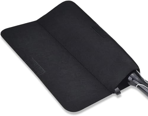 Glamza Hair Straightener Mat & Pouch - Made from Heat Resistant Safety Felt - Ideal for Home & Travel (Black)
