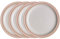 Denby - Elements Sorbet Pink Dinner Plates Set of 4 - Dishwasher Microwave Safe Crockery 26.5cm - Pale Pink, White Ceramic Stoneware Tableware - Chip & Crack Resistant Large Plates