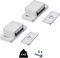 Gedotec Türmagnet stark Magnetschnapper für Möbel & Schrank-Türen | Tür-Schnapper eckig | EASY | Möbelverschluss Kunststoff weiß | Haltekraft 4 kg | 2 Stück - Türverschluss magnetisch inkl. Schrauben