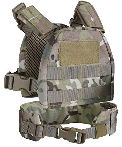 KODENOR Chaleco de combate Molle Airsoft para paintball con cinturón de cintura para entrenamiento al aire libre, Ve-47-camuflaje, X-Small