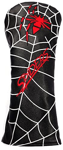 Spider - Fundas para cabeza de palo de golf para conductor, cubierta híbrida de piel sintética (cubierta de conductor negra)