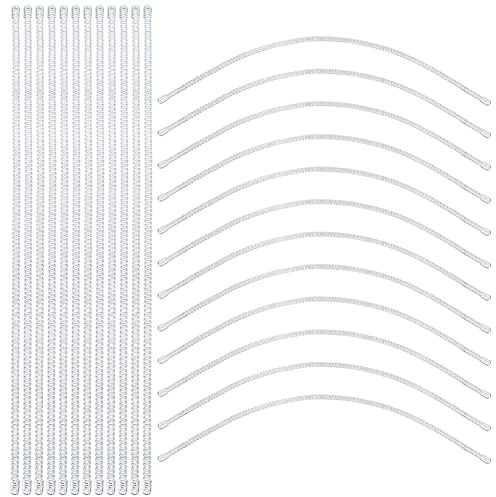 BENECREAT 24Pcs 12inch Spiral Metal Corset Boning Steel, Spiral Steel Boning Modeling Sticks Stainless Steel Spiral Corset Boning Stays for Corsets, Costumes Sewing, 5.5mm Wide