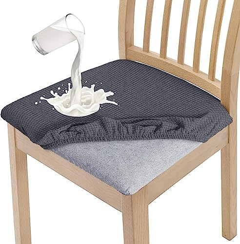 Granbest - Juego de 4 fundas impermeables para sillas de comedor, de alta elasticidad, protectoras, lavables, para banquetes, cocinas, fiestas, hoteles