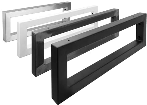 Natural Goods Berlin 2x Wand-Konsole RECHTECK | Waschtisch-Halterung stabil | Einfache Wand-Montage | Regal-Halter aus Edel-Stahl | Konsolen-Träger für Waschbecken & Wand-Regal | 300 mm