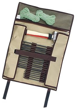 BCOATH Outdoor Camping Nageltasche wasserdichte Lagerung Für Zeltheringe Werkzeug Tragbare Aufbewahrungstasche Khaki Für Camping Und Outdoor-aktivitäten