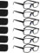 ZOECENT 6 Pack Lesebrille Herren Damen Blaulichtfilter Brille Federscharnier Computer Brillen Schwarz Lesebrillen (6 Schwarz, 1.75, x)