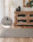 Interiyou Teppich Wohnzimmer Lecce - 70x200 cm Hellgrau - Für Schlafzimmer, Esszimmer, Kinderzimmer - Kurzflorteppich skandinavisches Boho Muster - Hoch-Tief Effekt - Flach mit Geometrischem Muster