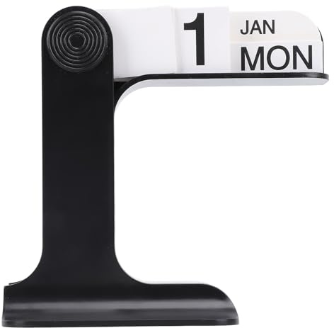 Calendrier à Retourner, Calendrier à Retourner sur Pied, Calendrier Perpétuel, Mois, Date et Jour, Calendrier à Retourner Vintage avec Base pour Bureau, Décoration D'intérieur