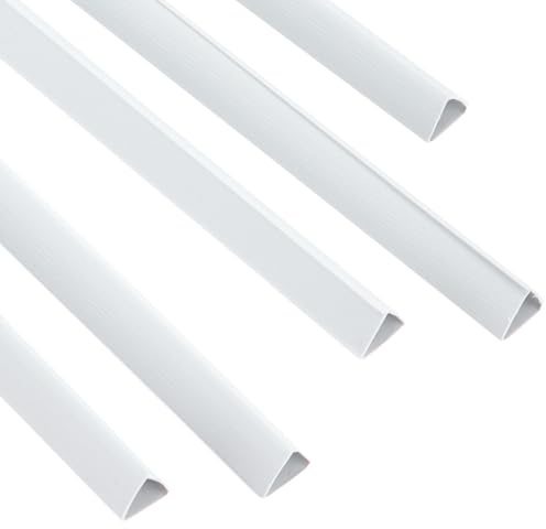 PATIKIL 30pz Barre Rilegatura, 10mm Dorsi Plastici Rilegatura 70 Fogli Capacità Raccoglitore Rapporto Formato A4 Raccoglitore Presentazione Triangolare per Copertina Rapporto, Bianco