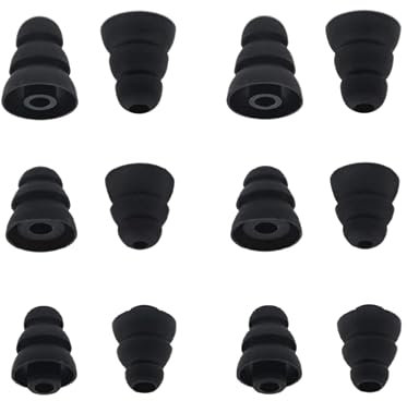 6 Paires | Rechange Bouchons d'oreilles Embouts Silicone 3 Brides, compatibles avec Plupart des in-Ear Écouteurs Intra-Auriculaires | Isolation Phonique | S/M/L, 3 Tailles Différentes