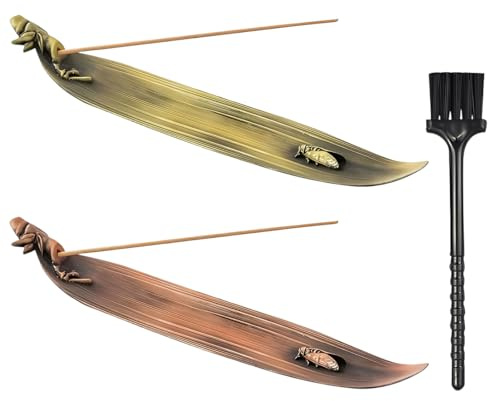 COYUN Soporte de Incienso Quemador Incienso Forma Hoja Soporte para Varillas de Incienso para Meditación Yoga SPA