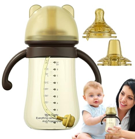Vaso para sorber para bebé - Biberón fácil de usar de 6,69 pulgadas | Taza de entrenamiento para niños pequeños: a prueba de fugas, apta para hielo, autobebible, pico para bebés, ayuda a reducir