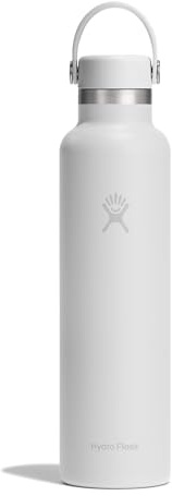 Hydro Flask Water Bottle - Insulated Stainless Steel - Non Spill, Leakproof in 24 Oz Tonal White
