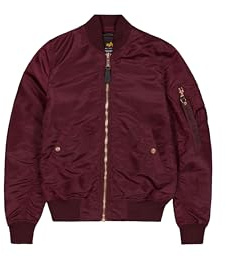 Alpha Industries Damen MA-1 VF Light Bomberjacke, Dark Cherry, L