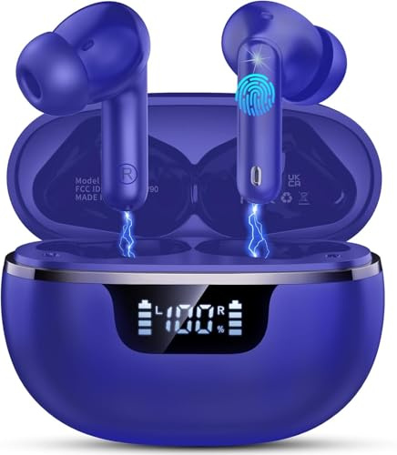 Auriculares Inalámbricos Bluetooth 5.4, Cascos con ENC y Control Táctil