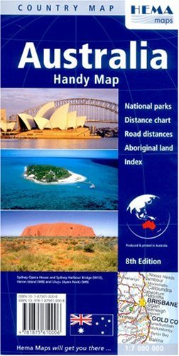 Australia Handy Map, Folded