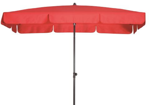 Doppler Absolut wasserdichter Gartenschirm Waterproof 185x120 UV-Schutz 80, Farbe rot