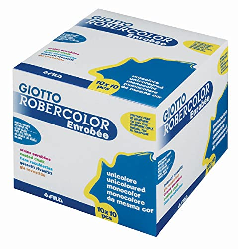 Giotto 5392 00 - RoberColor ENROBE Gesso Lavagna, Cartone con 100 Pezzi in Bianco
