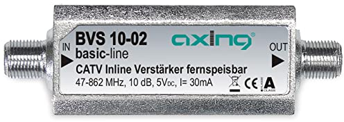Axing BVS 10-02 DVB-T Mini amplificateur 10 dB pour TNT télévision numérique et radio 5V (47-862 MHz)