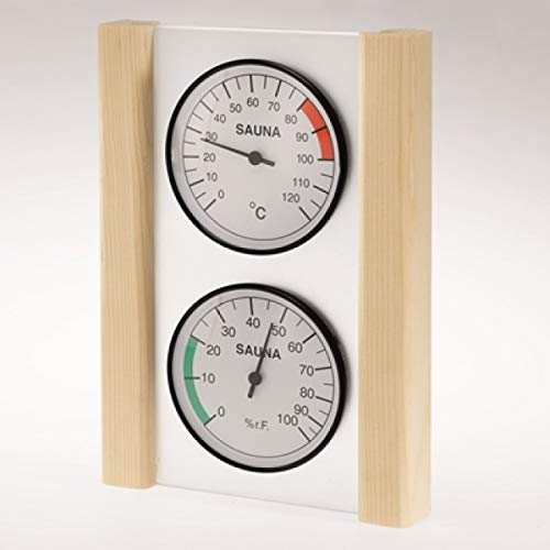 Unbekannt Infraworld Klimamessstation mit Glas Holzrahmen in Fichte Saunazubehör S2218