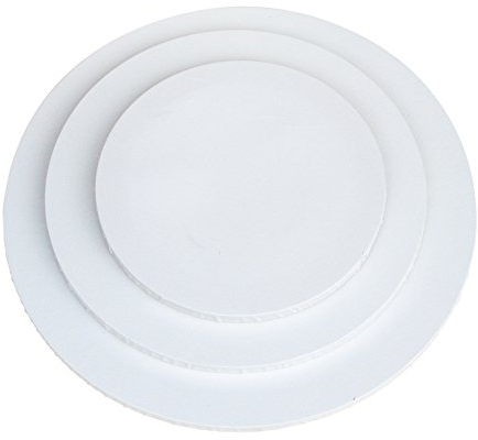 Paintersisters® runde Leinwand Ø 50cm – 4er-Set, 380gr/m² bespannte Keilrahmen zum Malen, Pouring Baumwolle grundiert rund